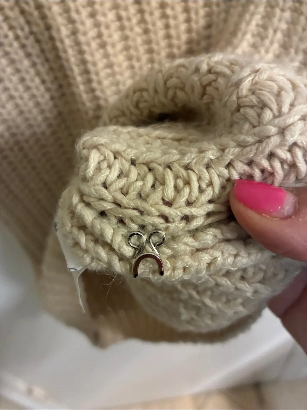 J. Crew Cream Sleeveless Chunky Knit Cowl Sweater Sz S-Wool Blend